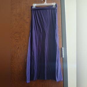 POPANA purple fold over jersey maxi skirt